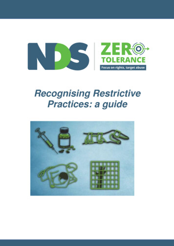 Recognising Restrictive Practices: A Guide