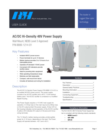 AC/DC Hi-Density 48V Power Supply - Fiber Optic Link