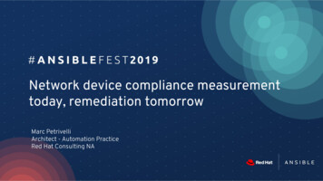 Today, Remediation Tomorrow Network Device Compliance .