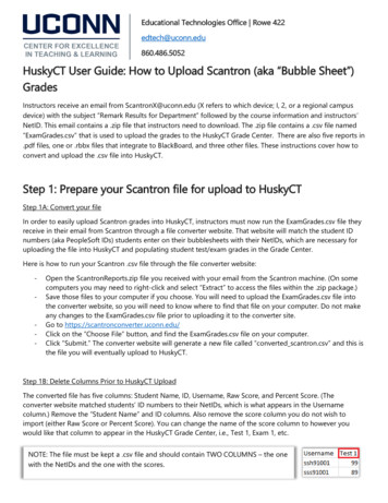 HuskyCT User Guide: How To Upload Scantron (aka “Bubble .