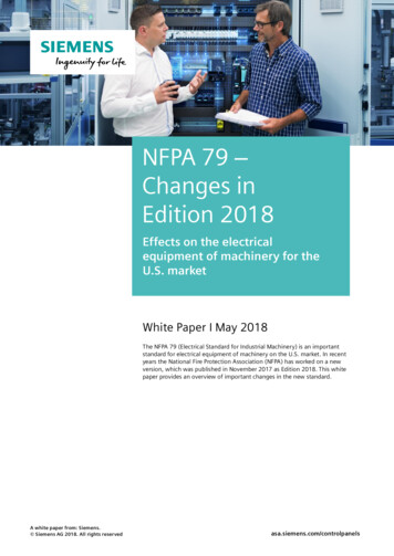 NFPA 79 Changes In Edition 2018 - Siemens