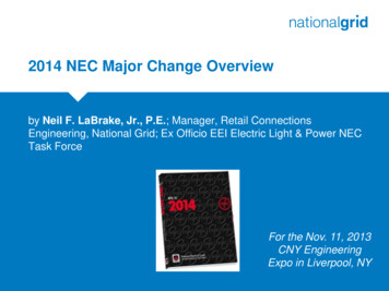 NEC Major Change Overview - The C&S Companies