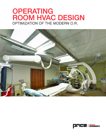 OPERATING ROOM HVAC DESIGN - Price Industries