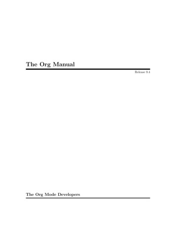 The Org Manual
