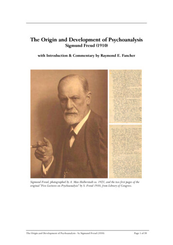 The Origin And Development Of Psychoanalysis (1910)