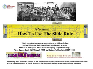 How To Use The Slide Rule