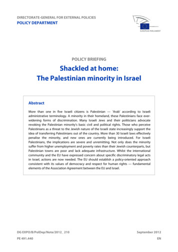 Shackled At Home: The Palestinian Minority In Israel