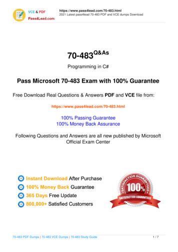 Microsoft Pass4lead 70-483 2021-04-18 By Guille13 276