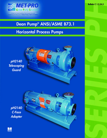 Dean Pump ANSI/ASME B73.1 Horizontal Process Pumps
