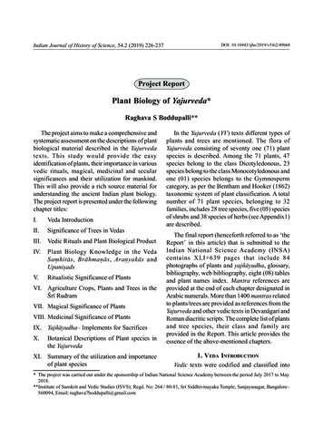 Plant Biology Of Yajurveda - Sanskrit Documents