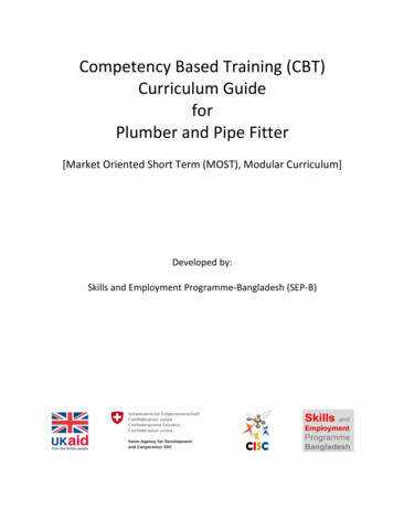 Competency Based Training (CBT) Curriculum Guide For .