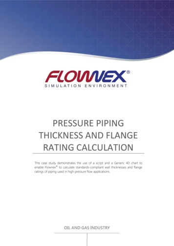PRESSURE PIPING THICKNESS AND FLANGE RATING CALCULATION