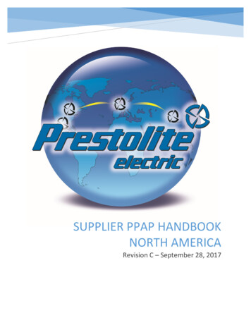 Supplier PPAP Handbook NORTH AMERICA - Prestolite