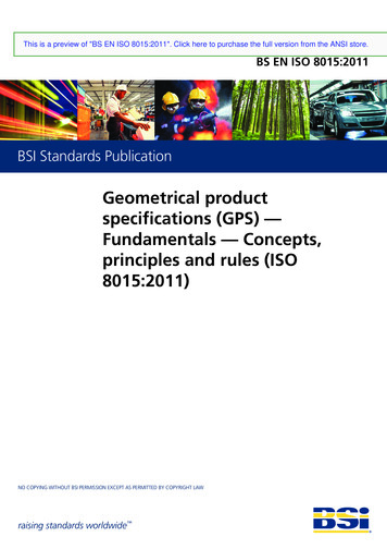 8015:2011) Principles And Rules (ISO BSI Standards Publication