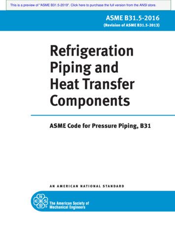 Refrigeration Piping And Heat Transfer Components