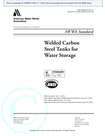 Welded Carbon Steel Tanks For Water Storage