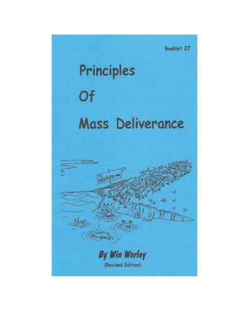Principles Of Mass Deliverance