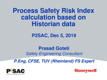 Process Safety Risk Index Calculation Based On Historian Data