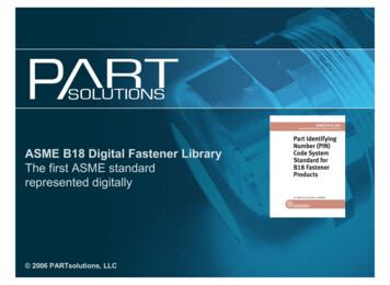 PARTsolutions Overview ASME B18 V4