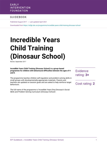 Incredible Years Child Training (Dinosaur School)