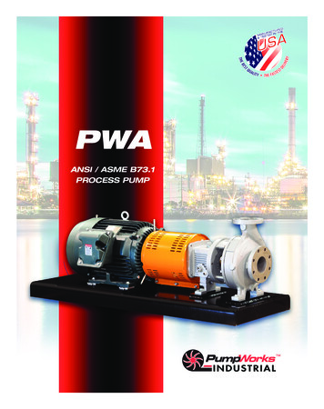 PWI PWA 10pg - ANSI & API Centrifugal Pump Manufacturers