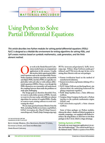 Using Python To Solve Partial Differential Equations