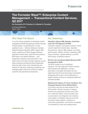 The Forrester Wave : Enterprise Content Management .