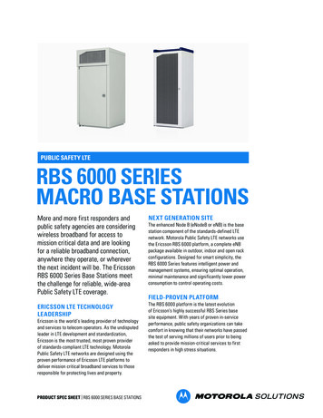 PUBLIC SAFETY LTE RBS 6000 SERIES MACRO BASE STATIONS
