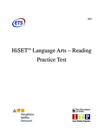 HiSET Language Arts – Reading Practice Test