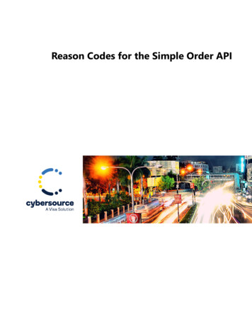 Reason Codes For The Simple Order API - CyberSource