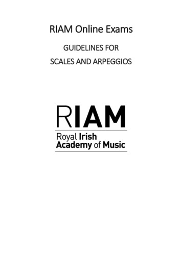 GUIDELINES FOR SCALES AND ARPEGGIOS