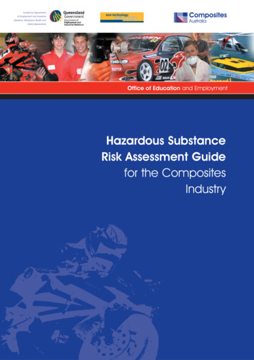 Hazardous Substance Risk Assessment Guide For The .