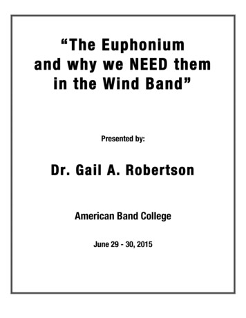 “The Euphonium And Why We NEED Them In The Wind Band”
