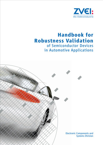 Handbook For Robustness Validation - ZVEI