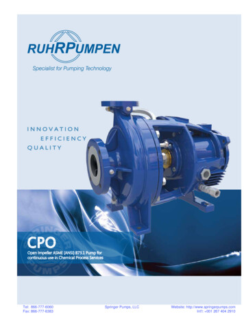 Ruhrpumpen CPO ASME/ANSI B73.1 Chemical Service Pumps 