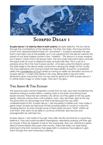 Scorpio Decan 1 - Darkstar Astrology