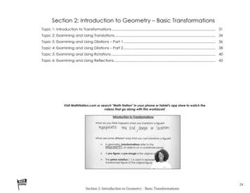 Section 2: Introduction To Geometry – Basic Transformations