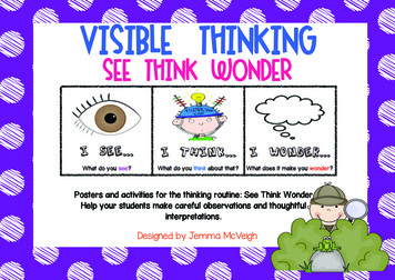 Visible Thinking SEE THINK WONDER - Weebly
