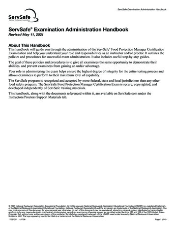 ServSafe Examination Administration Handbook