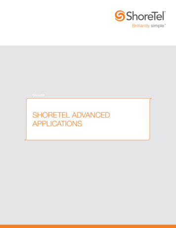 SHORETEL ADVANCED APPLICATIONS