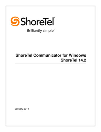 ShoreTel 14.2 Communicator For Windows Guide