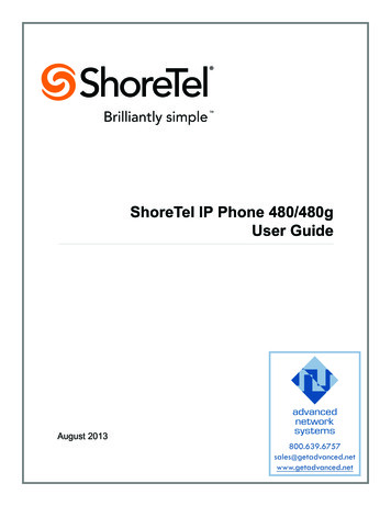 ShoreTel IP Phone 480/480g User Guide