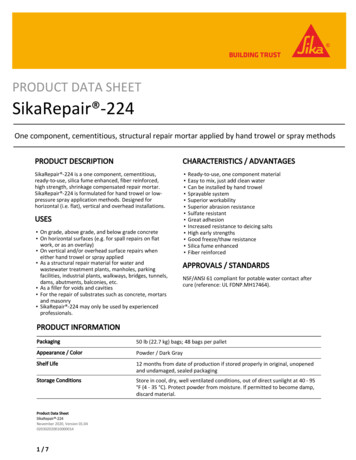 PRODUCT DATA SHEET SikaRepair -224