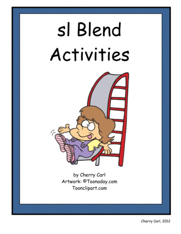 Sl Blend Activities