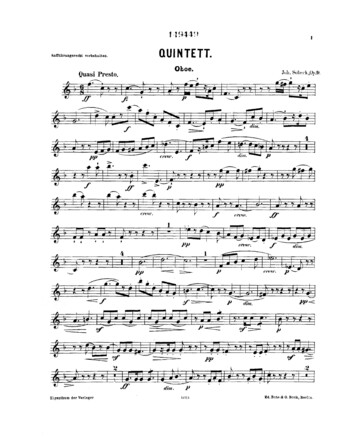 Wind Quintet No.1, Op - Archive 