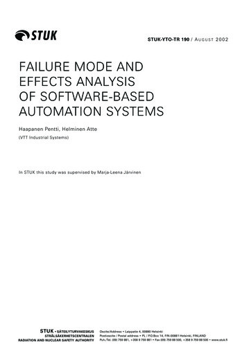Failure Mode And Effects Analysis Of Software-based .