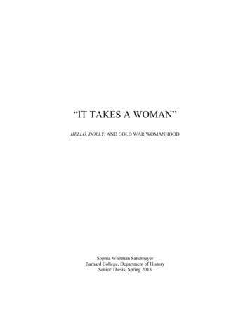 “IT TAKES A WOMAN” - Barnard College