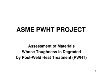 ASME PWHT PROJECT - National Board
