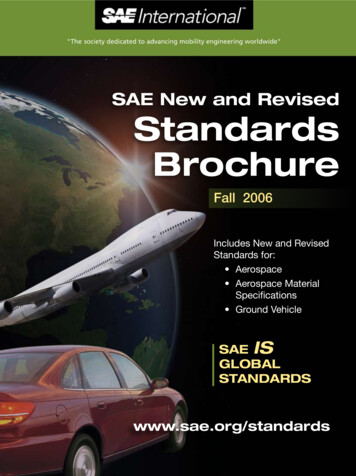 SAE New And Revised Standards Brochure