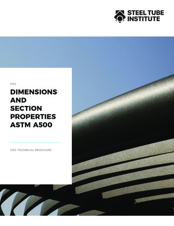 HSS DIMENSIONS AND SECTION PROPERTIES ASTM A500